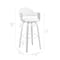 Armen Living Daxton 26" Gray Faux Leather and Walnut Wood Bar Stool LCDXBAWAGR26 - alternate 4